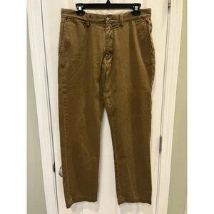Polo Ralph Lauren Classic Fit Chino Pant Mens 32x32 Brown 100% Cotton Flat Front